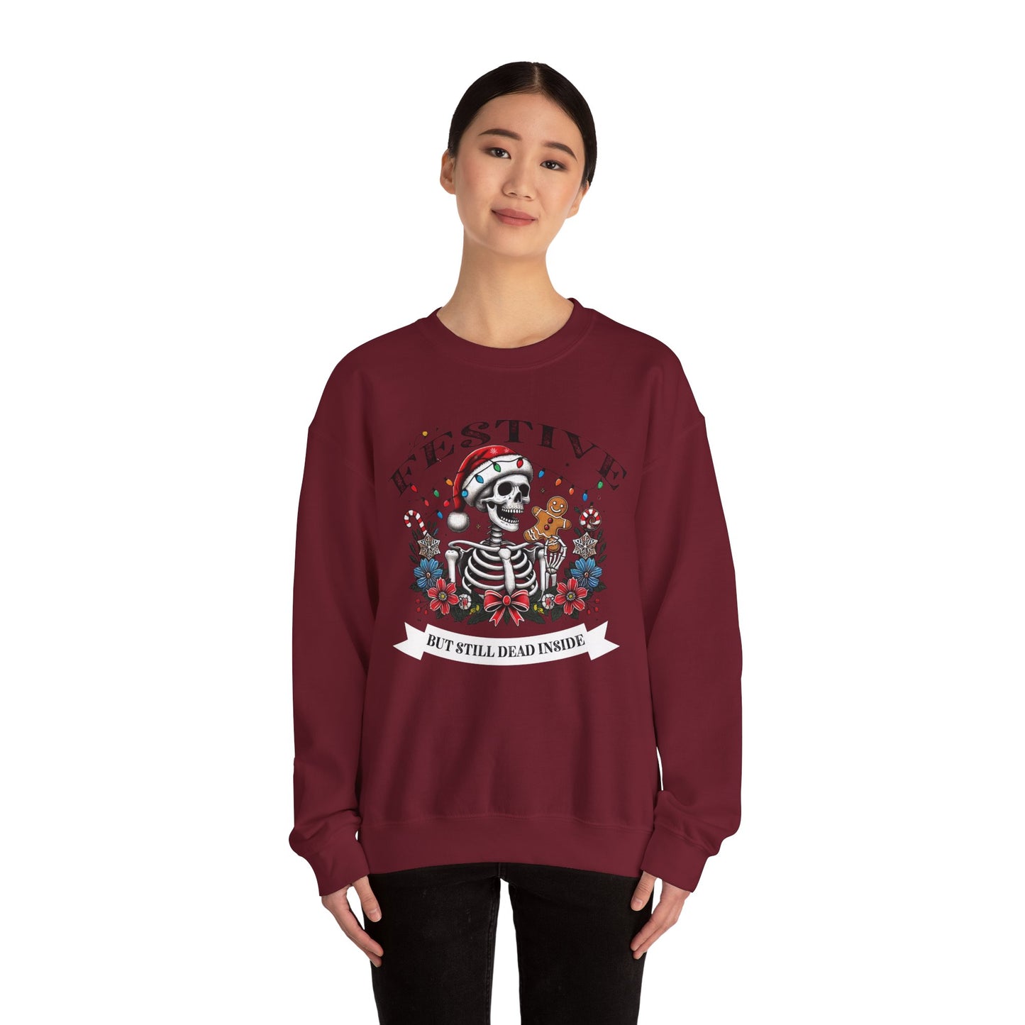 Sarcastic Holiday Skeleton Sweatshirt