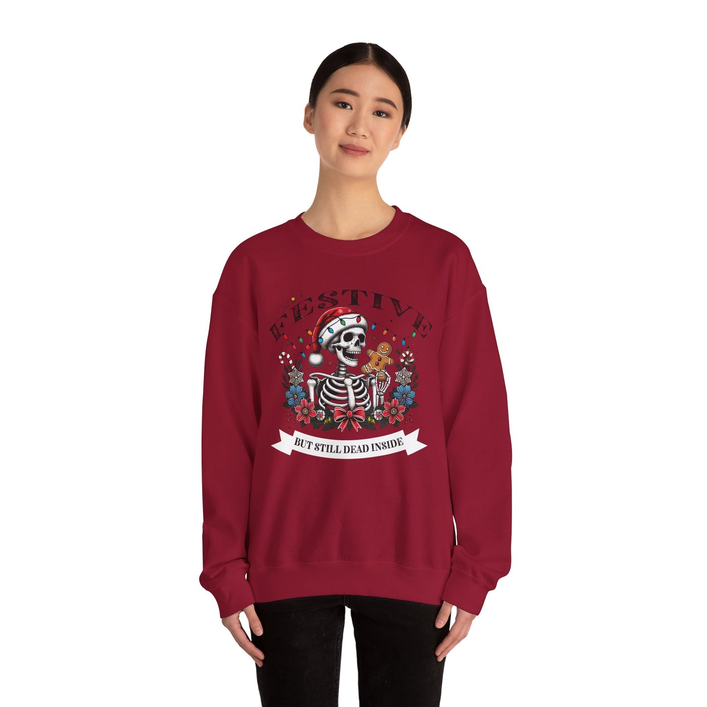 Sarcastic Holiday Skeleton Sweatshirt
