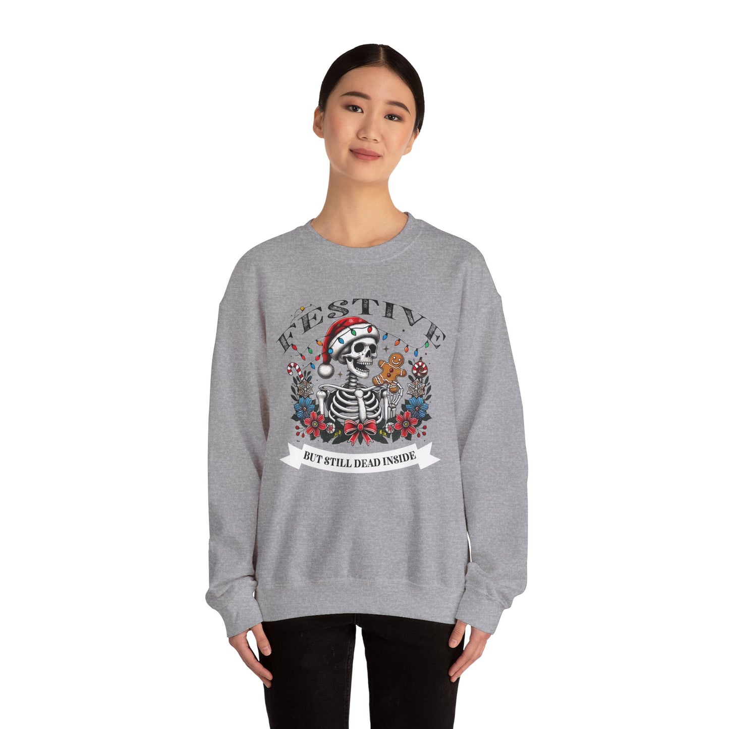 Sarcastic Holiday Skeleton Sweatshirt