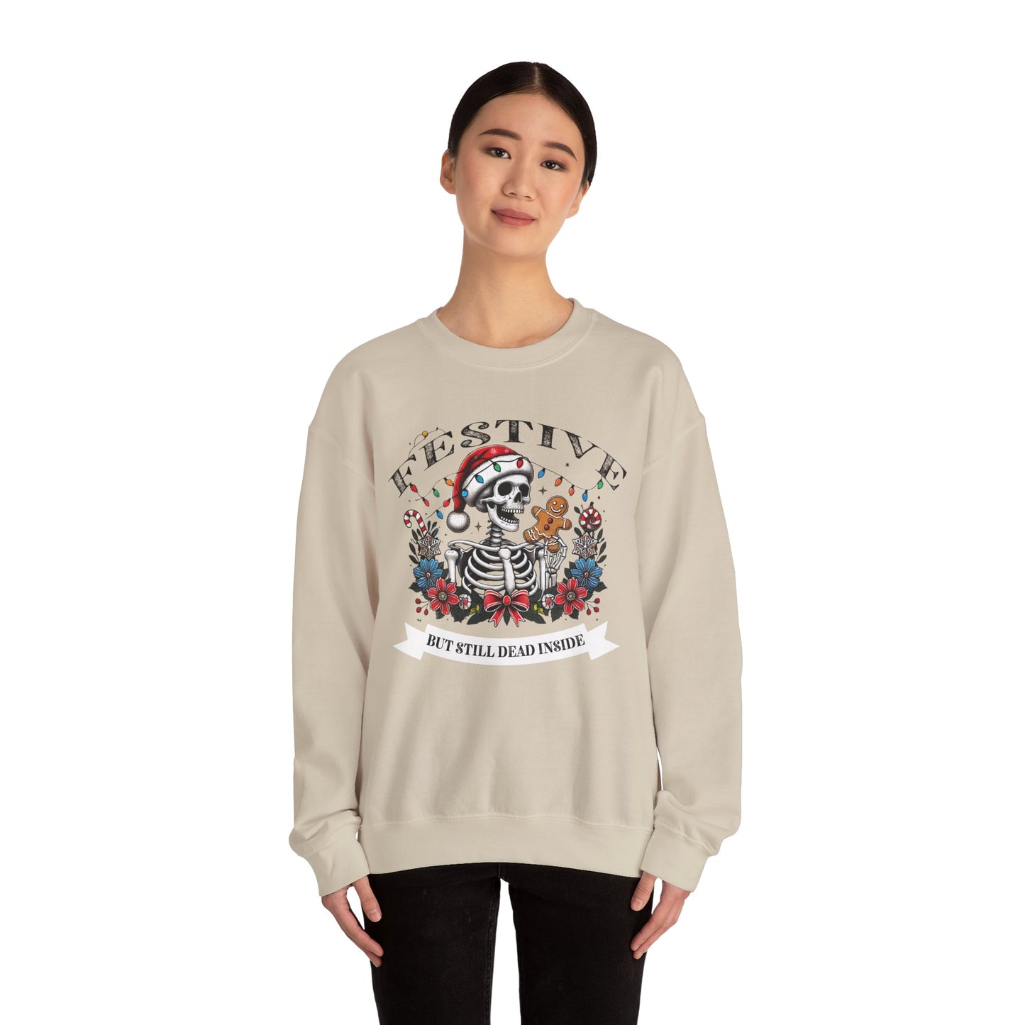 Sarcastic Holiday Skeleton Sweatshirt