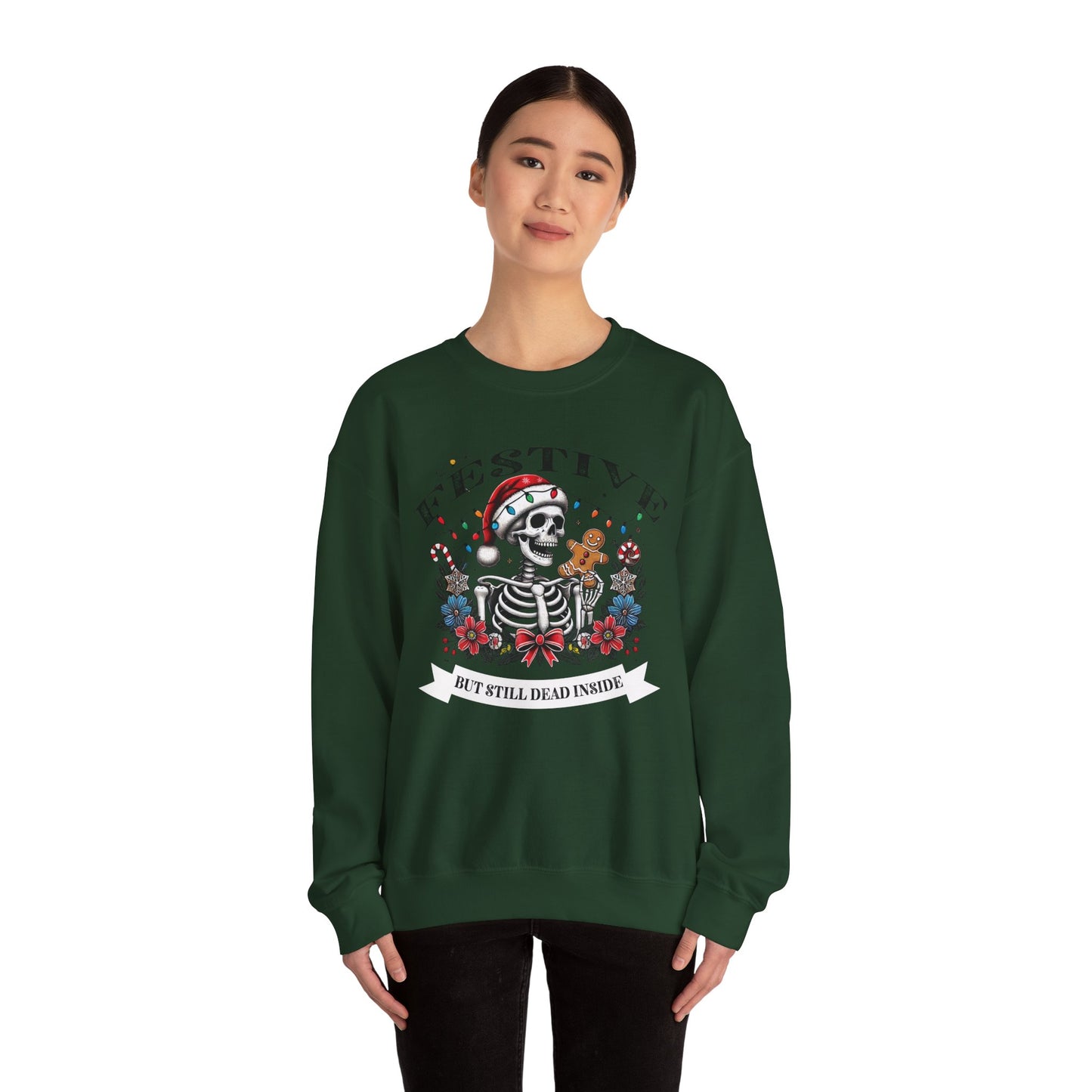Sarcastic Holiday Skeleton Sweatshirt