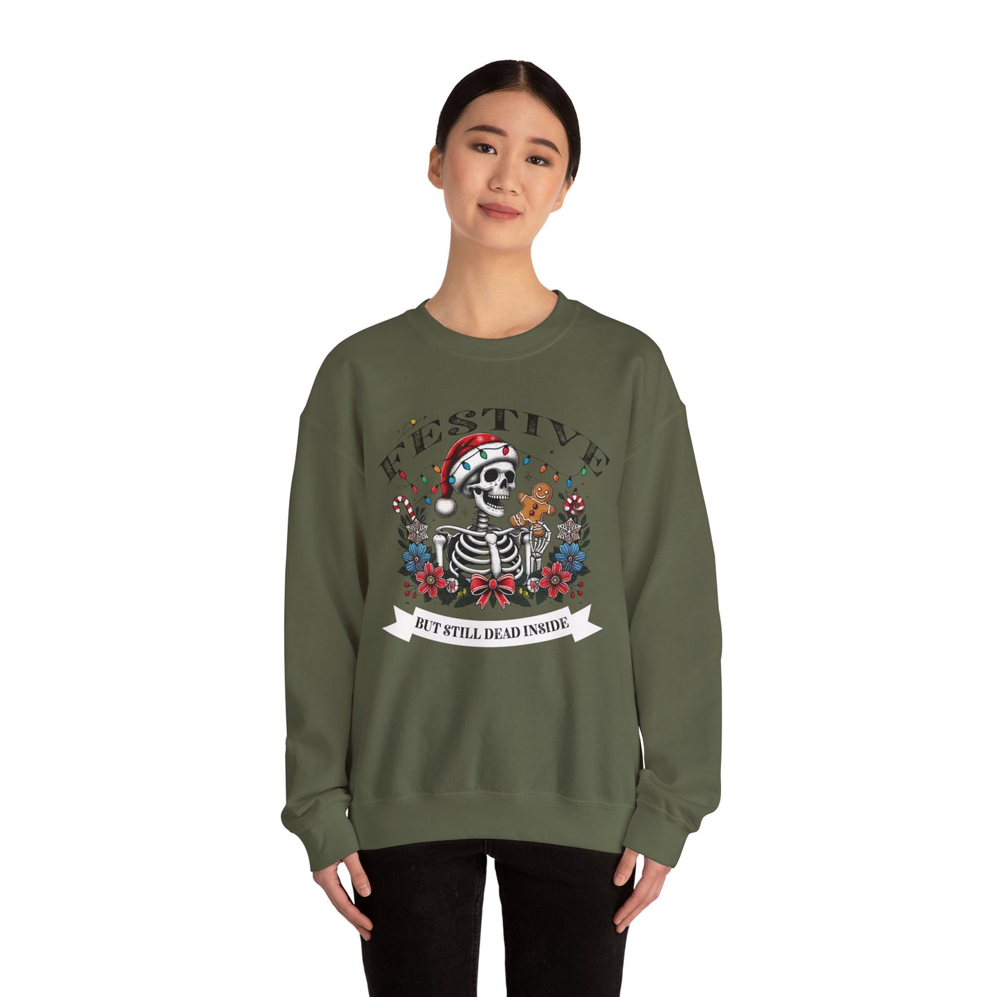 Sarcastic Holiday Skeleton Sweatshirt