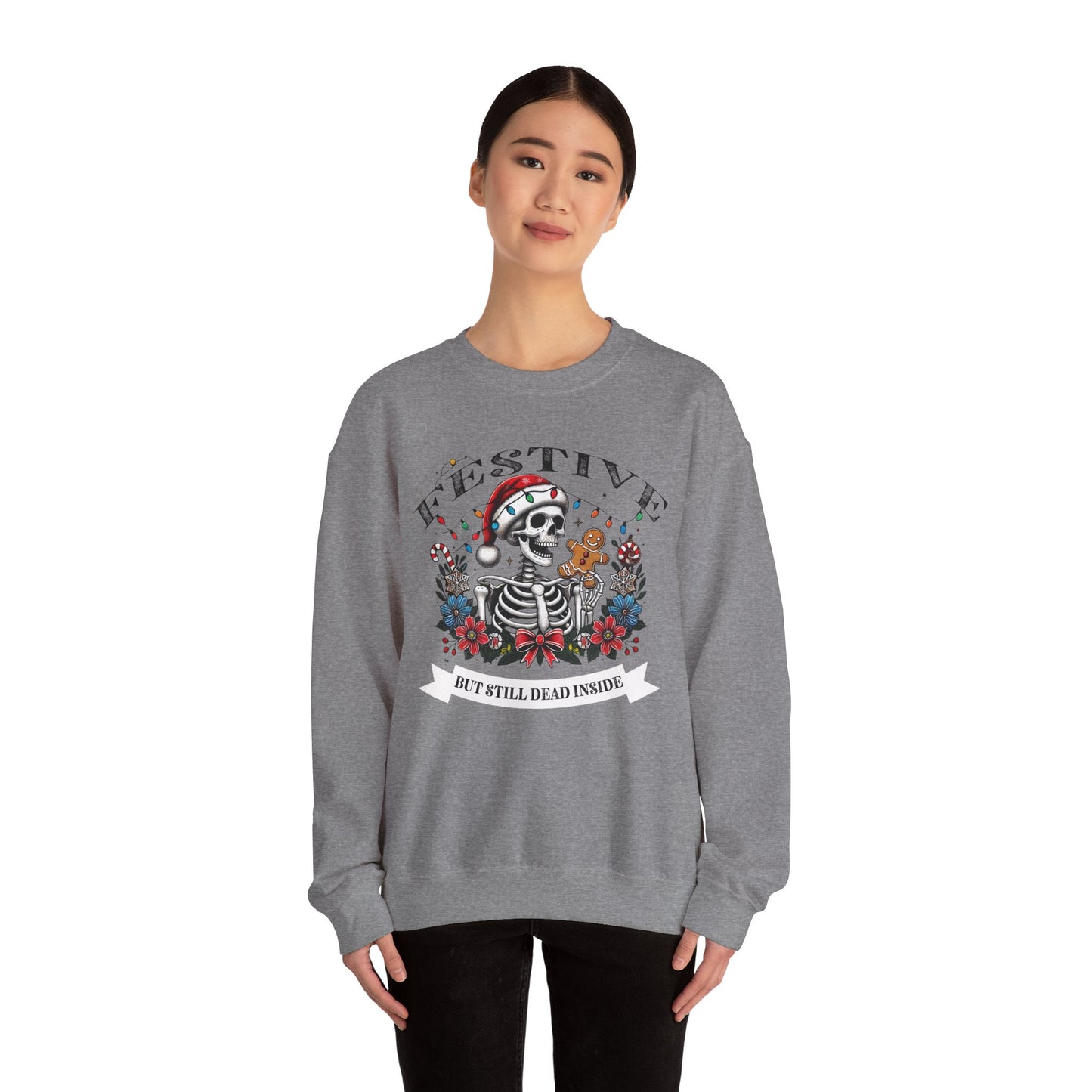 Sarcastic Holiday Skeleton Sweatshirt