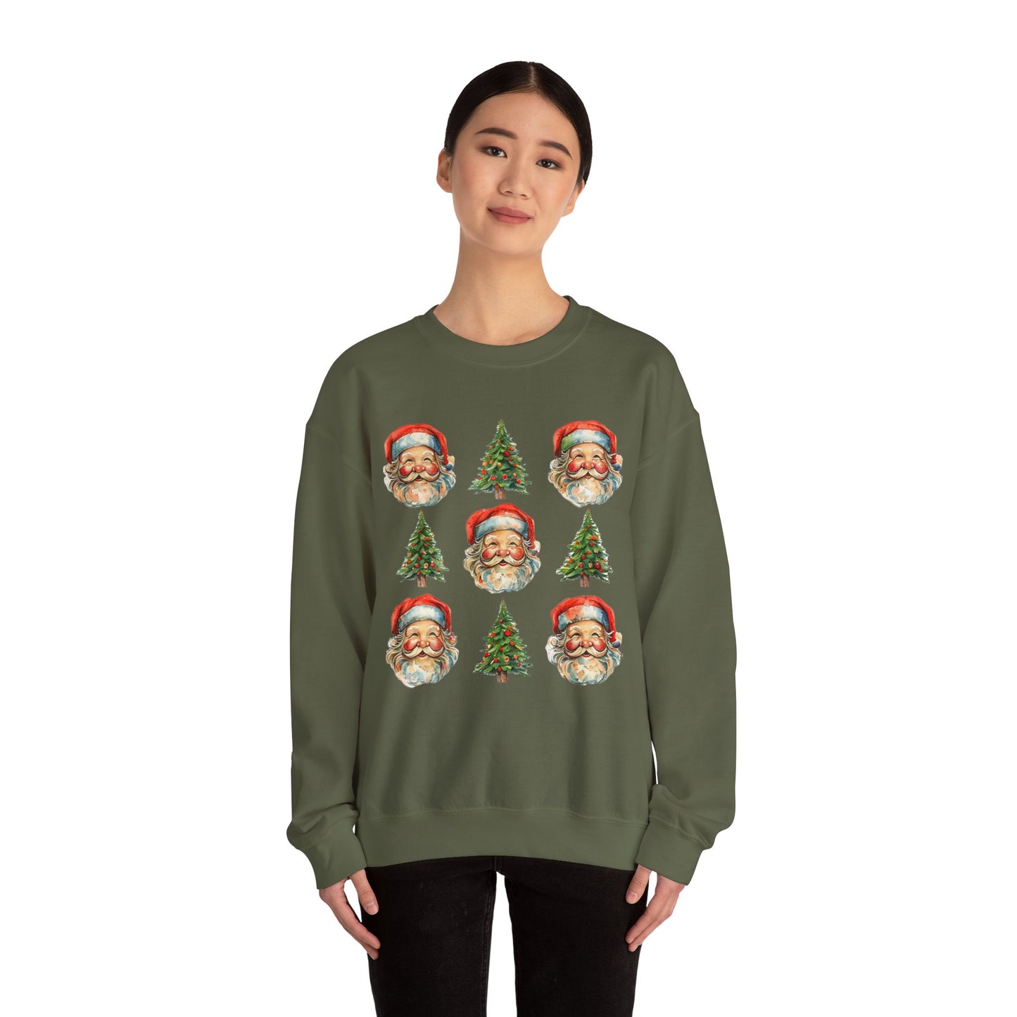 Vintage Santa Crewneck Sweatshirt - Festive Christmas Pullover for Holiday Cheer