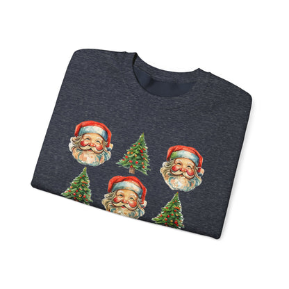 Vintage Santa Crewneck Sweatshirt - Festive Christmas Pullover for Holiday Cheer