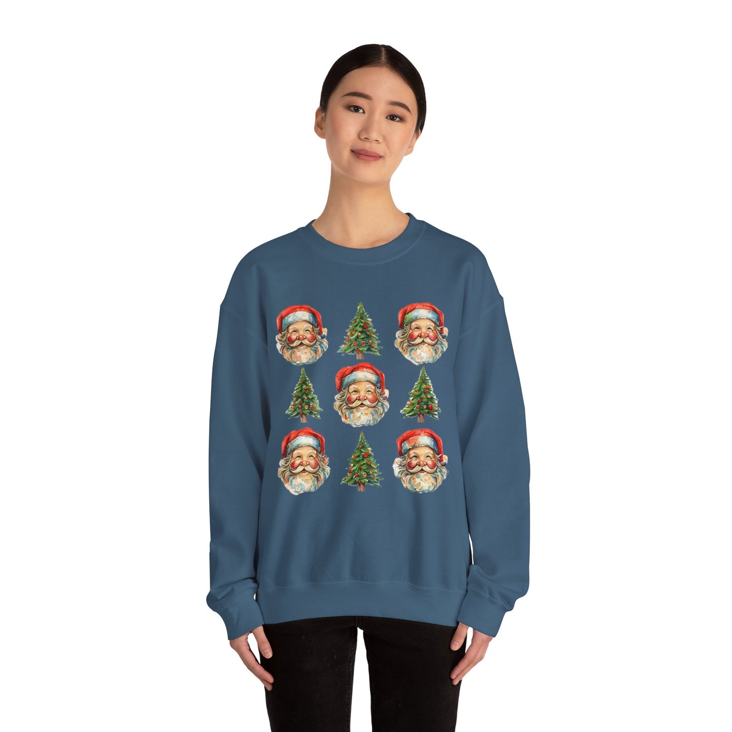 Vintage Santa Crewneck Sweatshirt - Festive Christmas Pullover for Holiday Cheer