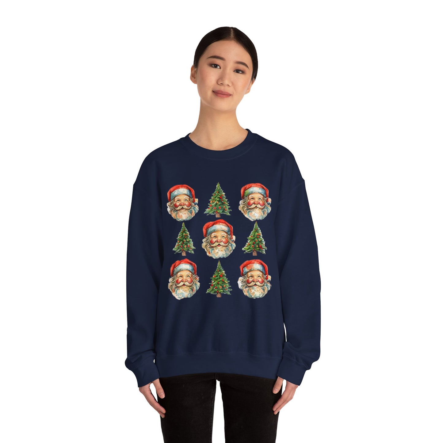 Vintage Santa Crewneck Sweatshirt - Festive Christmas Pullover for Holiday Cheer