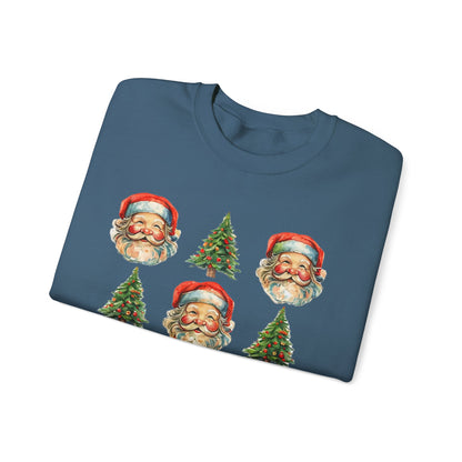 Vintage Santa Crewneck Sweatshirt - Festive Christmas Pullover for Holiday Cheer