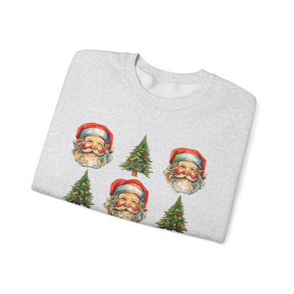 Vintage Santa Crewneck Sweatshirt - Festive Christmas Pullover for Holiday Cheer